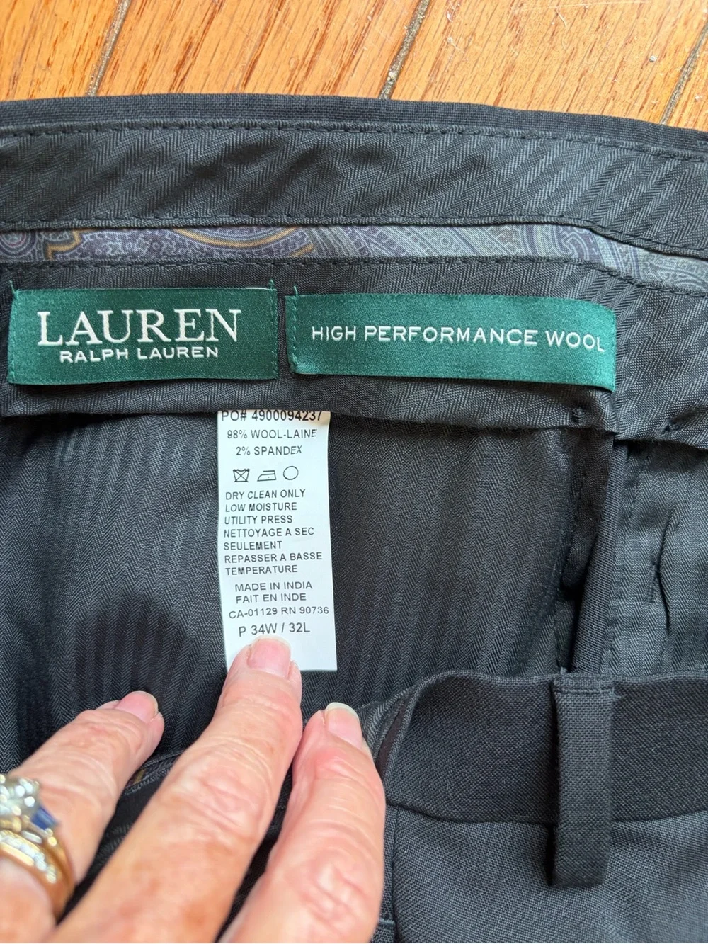 Men's Lauren Classic Black high performance Dress Pants